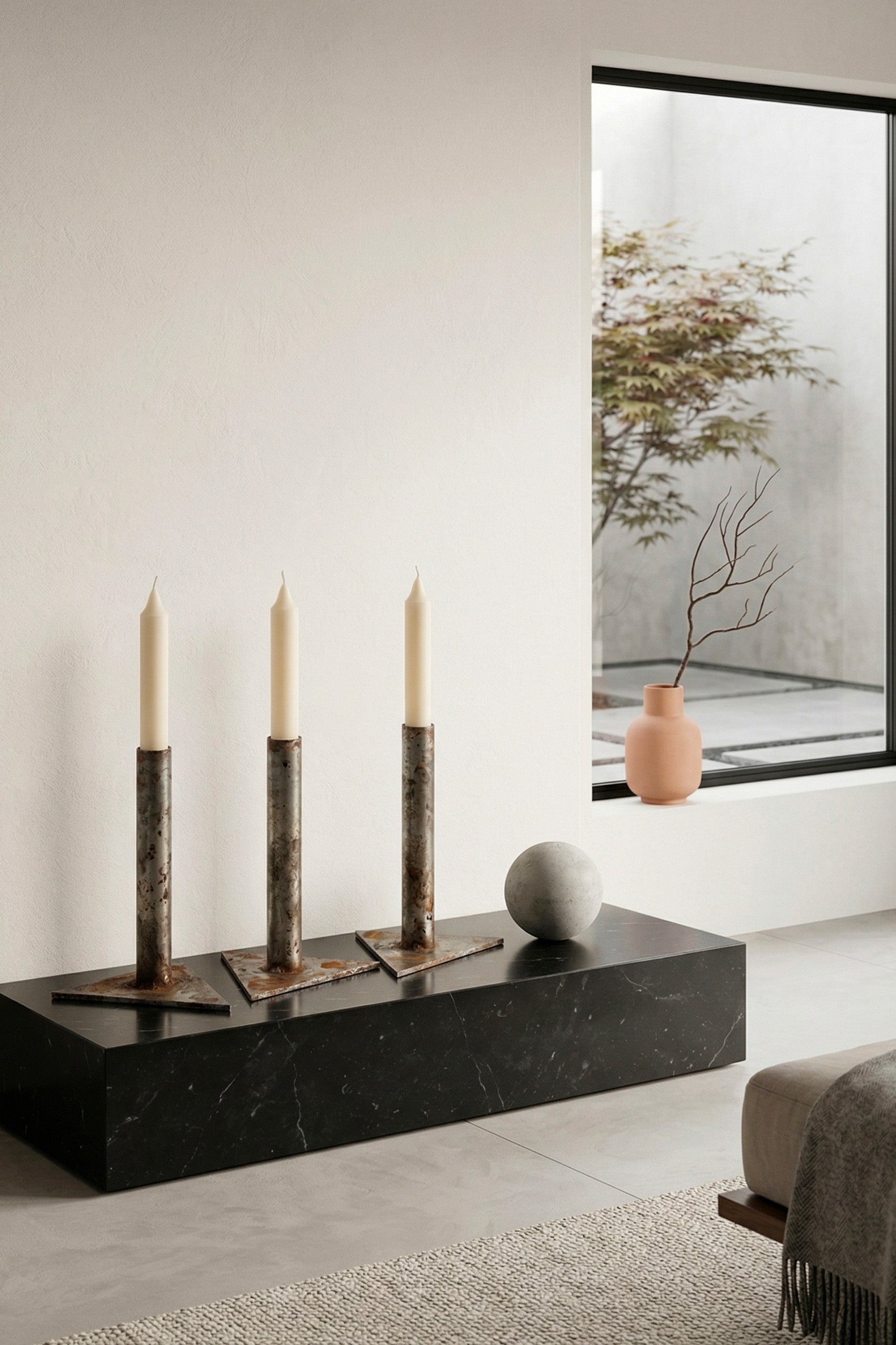 PORTA CANDELA COMPONIBILE FERRO